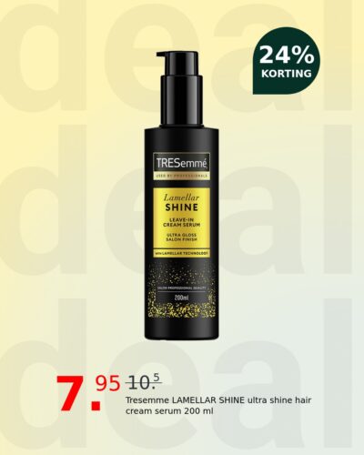 Tresemme LAMELLAR SHINE ultra shine hair cream serum 200 ml