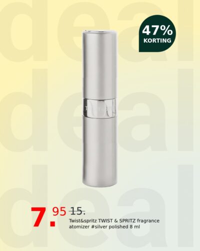 Twist&spritz TWIST & SPRITZ fragrance atomizer #silver polished 8 ml