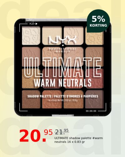 ULTIMATE shadow palette #warm neutrals 16 x 0.83 gr