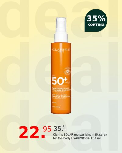 Clarins SOLAR moisturizing milk spray for the body UVA/UVB50+ 150 ml