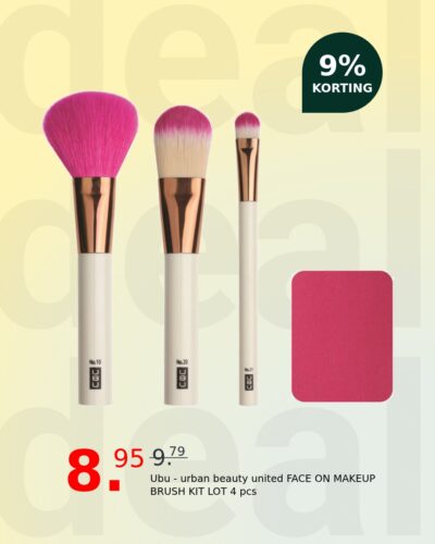 Ubu - urban beauty united FACE ON MAKEUP BRUSH KIT LOT 4 pcs