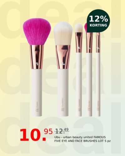 Ubu - urban beauty united FAMOUS FIVE EYE AND FACE BRUSHES LOT 5 pz