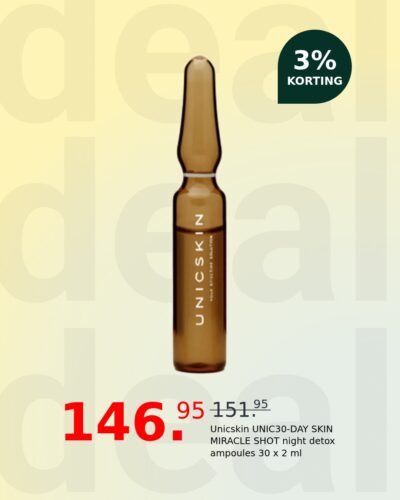 Unicskin UNIC30-DAY SKIN MIRACLE SHOT night detox ampoules 30 x 2 ml