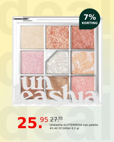 Unleashia GLITTERPEDIA eye palette #1-All Of Glitter 6.2 gr