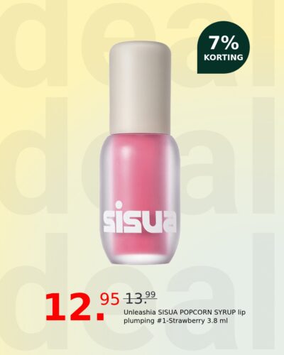 Unleashia SISUA POPCORN SYRUP lip plumping #1-Strawberry 3.8 ml