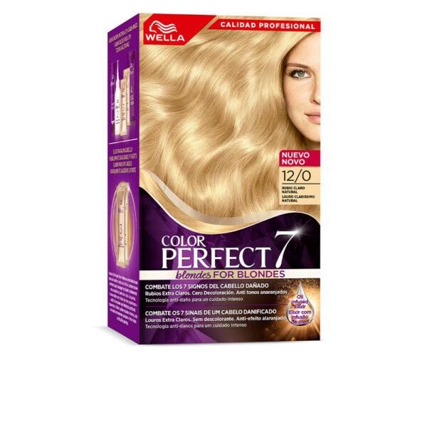 WELLA COLOR PERFECT 7 100% gray coverage #12/0-natural light blonde 6 u