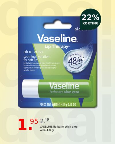 VASELINE lip balm stick aloe vera 4.8 gr