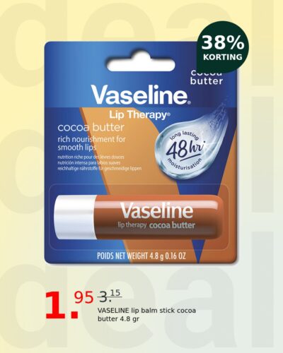VASELINE lip balm stick cocoa butter 4.8 gr