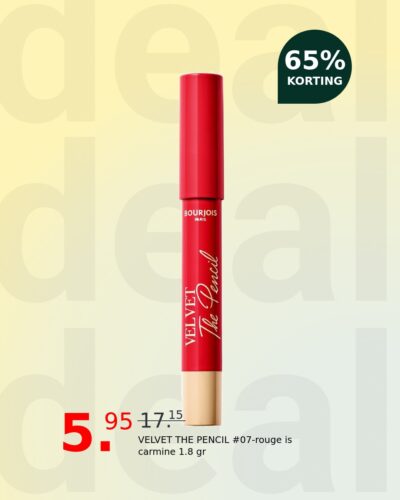 VELVET THE PENCIL #07-rouge is carmine 1.8 gr