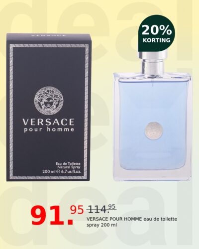 VERSACE POUR HOMME eau de toilette spray 200 ml