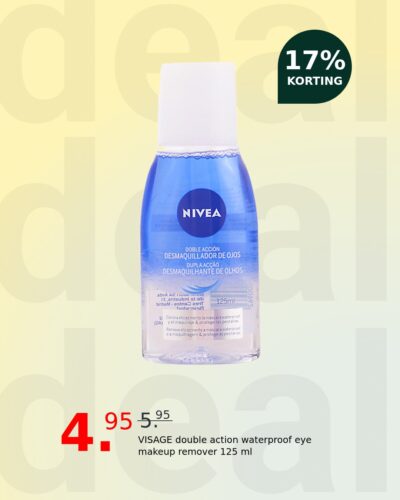 VISAGE double action waterproof eye makeup remover 125 ml