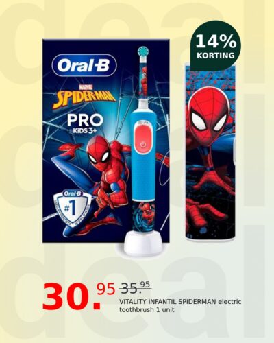 VITALITY INFANTIL SPIDERMAN electric toothbrush 1 unit