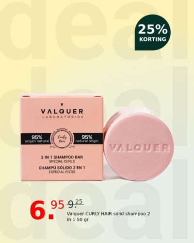 Valquer CURLY HAIR solid shampoo 2 in 1 50 gr