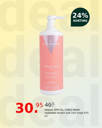 Valquer SPECIAL CURLS MASK vegetable keratin and corn mask 975 ml