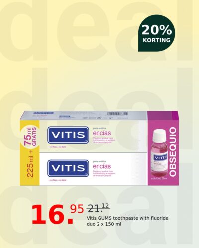 Vitis GUMS toothpaste with fluoride duo 2 x 150 ml