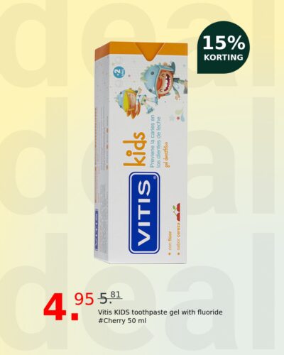 Vitis KIDS toothpaste gel with fluoride #Cherry 50 ml