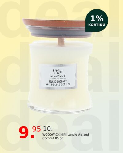 WOODWICK MINI candle #Island Coconut 85 gr