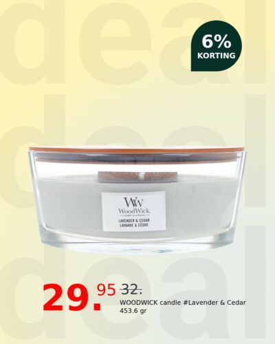 WOODWICK candle #Lavender & Cedar 453.6 gr