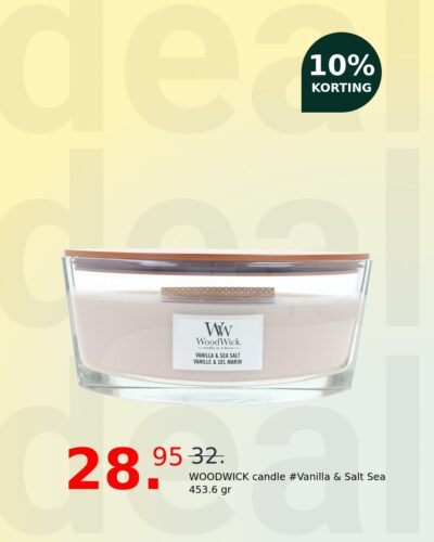 WOODWICK candle #Vanilla & Salt Sea 453.6 gr
