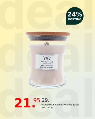 WOODWICK candle #Vanilla & Sea Salt 275 gr