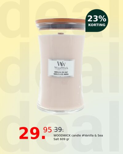 WOODWICK candle #Vanilla & Sea Salt 609 gr