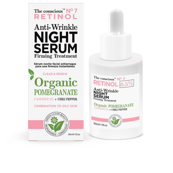 The conscious™ RETINOL anti-wrinkle night serum organic pomegranate 30 ml