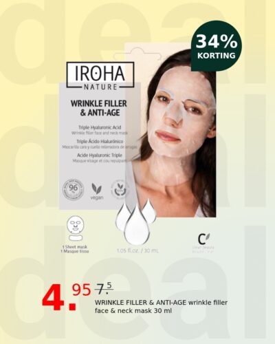 WRINKLE FILLER & ANTI-AGE wrinkle filler face & neck mask 30 ml