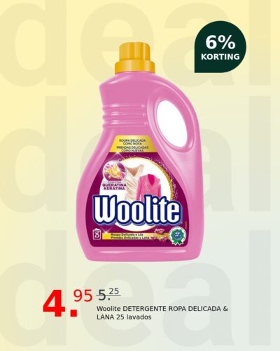 Woolite DETERGENTE ROPA DELICADA & LANA 25 lavados