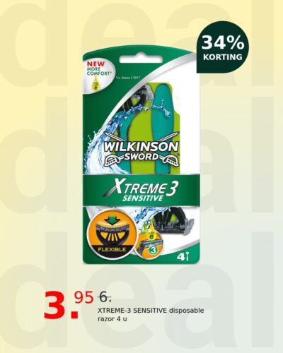 XTREME-3 SENSITIVE disposable razor 4 u