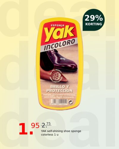 YAK self-shining shoe sponge colorless 1 u