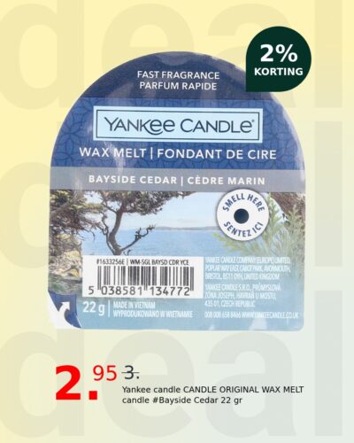 Yankee candle CANDLE ORIGINAL WAX MELT candle #Bayside Cedar 22 gr