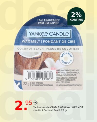 Yankee candle CANDLE ORIGINAL WAX MELT candle #Coconut Beach 22 gr
