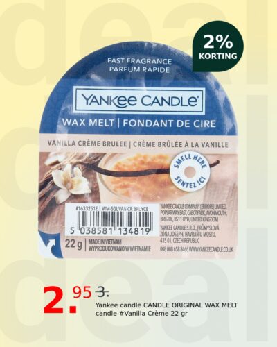Yankee candle CANDLE ORIGINAL WAX MELT candle #Vanilla Crème 22 gr