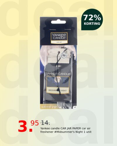 Yankee candle CAR JAR PAPER car air freshener #Midsummer's Night 1 unit