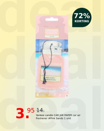 Yankee candle CAR JAR PAPER car air freshener #Pink Sands 1 unit