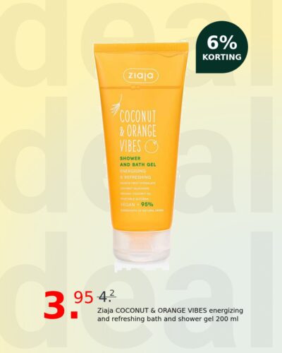 Ziaja COCONUT & ORANGE VIBES energizing and refreshing bath and shower gel 200 ml