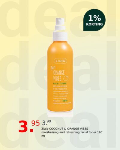 Ziaja COCONUT & ORANGE VIBES moisturizing and refreshing facial toner 190 ml