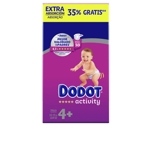 DODOT ACTIVITY EXTRA size 4+ diapers 10-15 kg 104 units