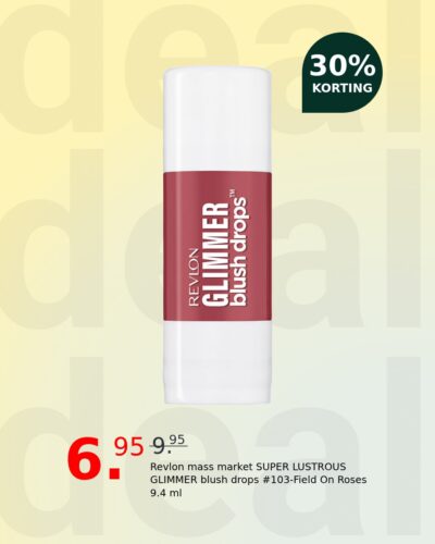 Revlon mass market SUPER LUSTROUS GLIMMER blush drops #103-Field On Roses 9.4 ml