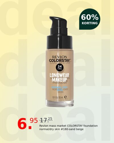 Revlon mass market COLORSTAY foundation normal/dry skin #180-sand beige