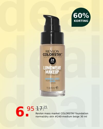 Revlon mass market COLORSTAY foundation normal/dry skin #240-medium beige 30 ml