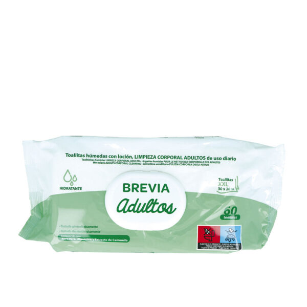 Salustar BREVIA adult cleaning lotion wipes 30x20 cm 60 units