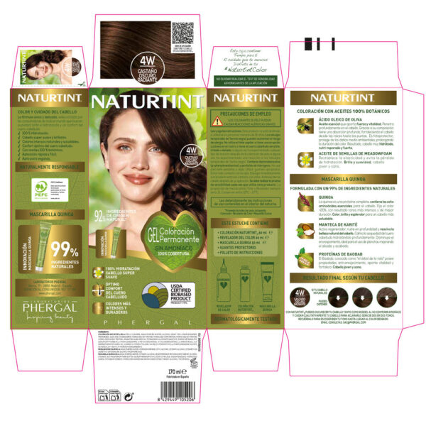 NATURTINT ammonia-free dye #4W-Radiant Dark Brown 170 ml