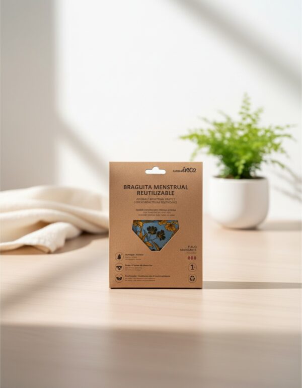 Inca MENSTRUAL PANTIES super absorption #yellow flowers size L 1 unit - Image 2