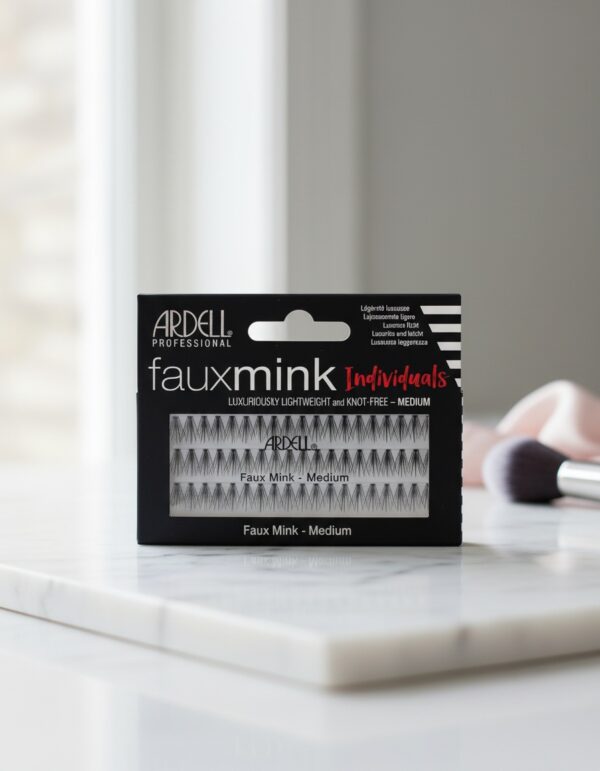 FAUX MINK pestañas individuales negras #medium 1 u