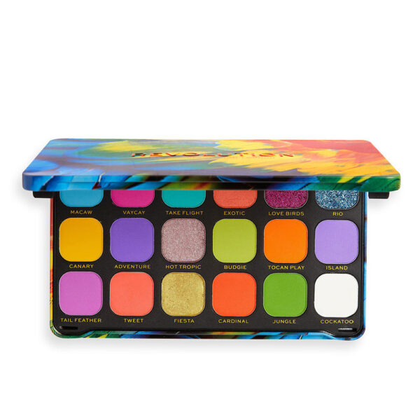 Revolution make up FOREVER FLAWLESS eyeshadow palette #birds of paradise