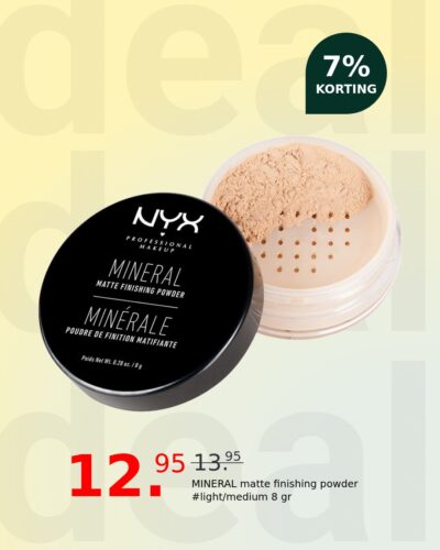 MINERAL matte finishing powder #light/medium 8 gr