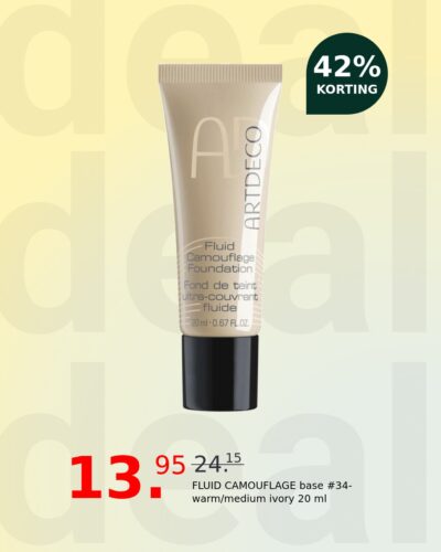 FLUID CAMOUFLAGE base #34-warm/medium ivory 20 ml