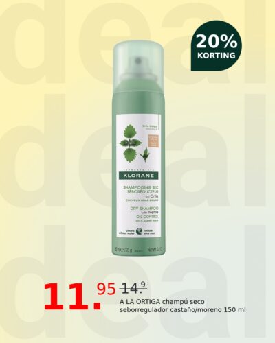 A LA ORTIGA champú seco seborregulador castaño/moreno 150 ml