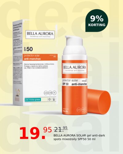 BELLA AURORA SOLAR gel anti-dark spots mixed/oily SPF50 50 ml
